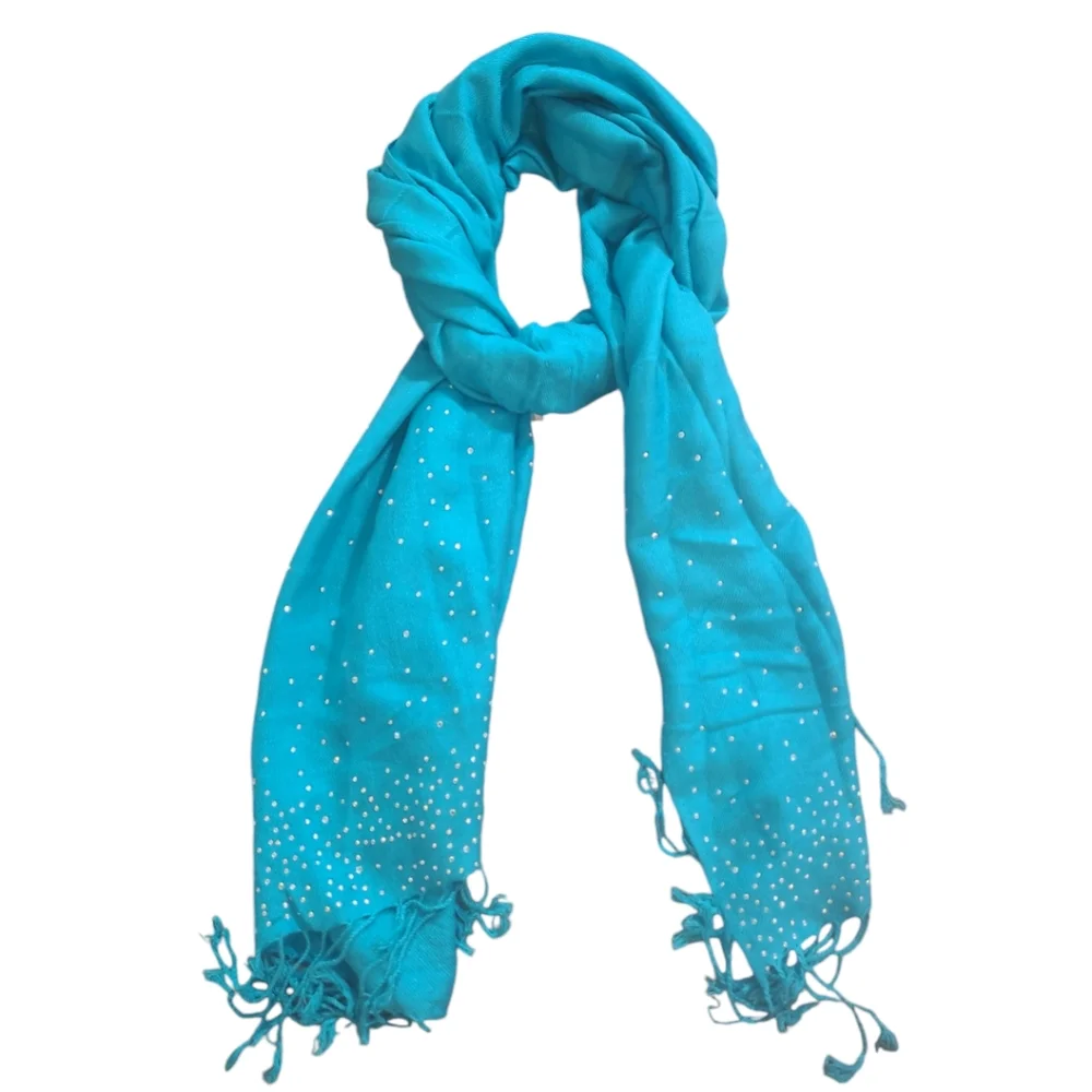 Charming Charlie Rhinestone Trim blanket wrap Scarf
